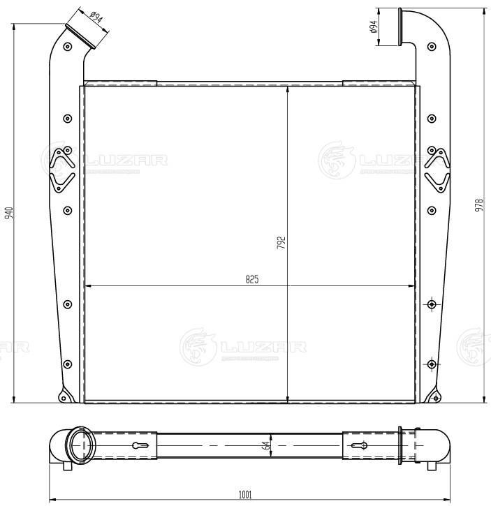 Intercooler, compresor LRIC 2803 LUZAR